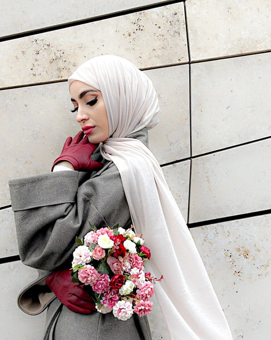 حجاب قطن تركي مع طباقي NEW Folded Turkish cotton (TABAGI)