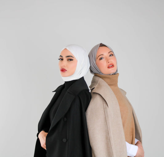 NEW Jersey Pull on Instant hijab - حجاب قطن ياباني مع سير