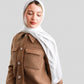 حجاب قطن تركي مع جفسهPlain Light Turkish Cotton with Chafsa ( front part folded)