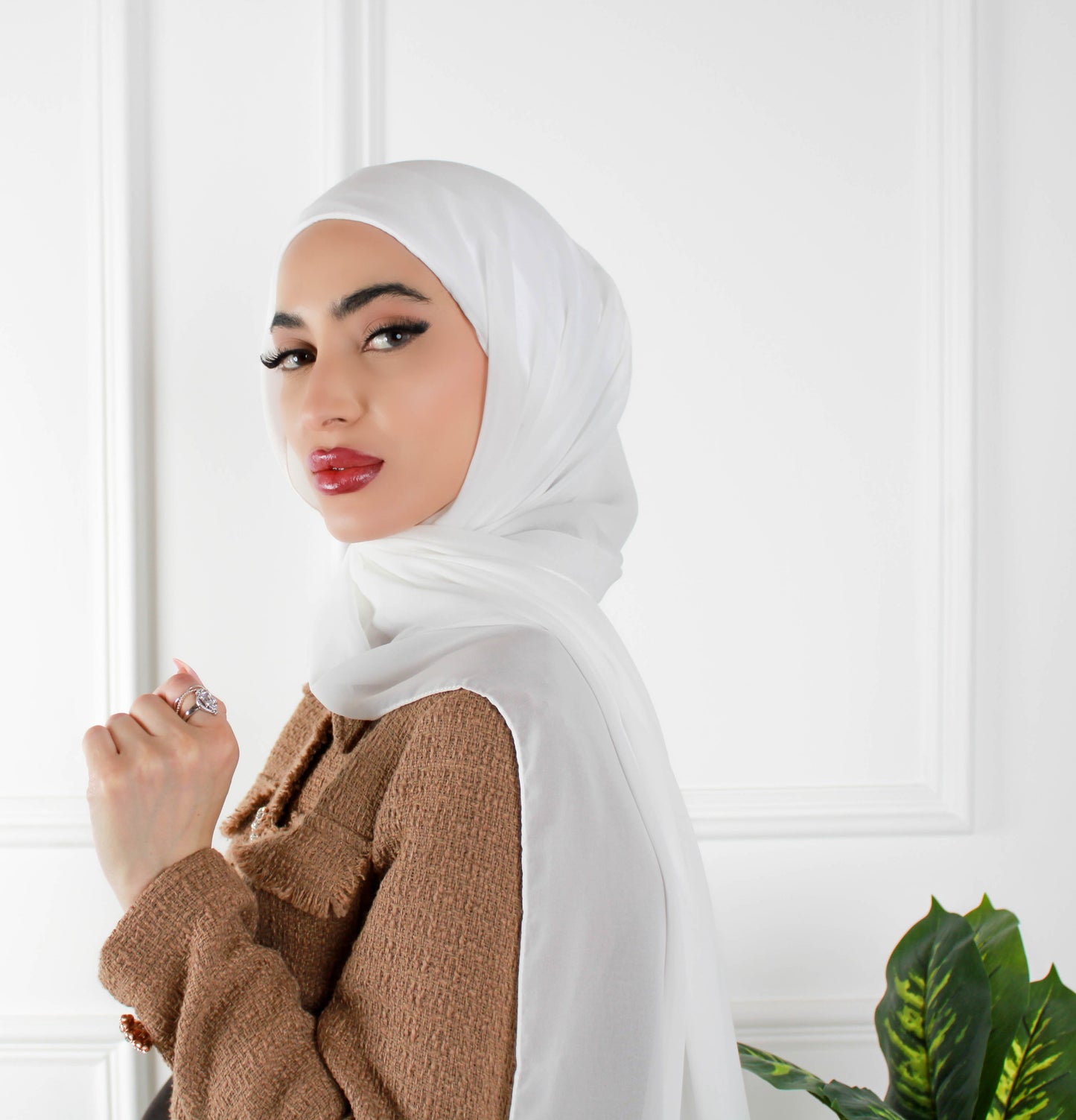 ALL IN ONE HIJAB- Instant Chiffon Hijab attached with a Under scarf Bonnet