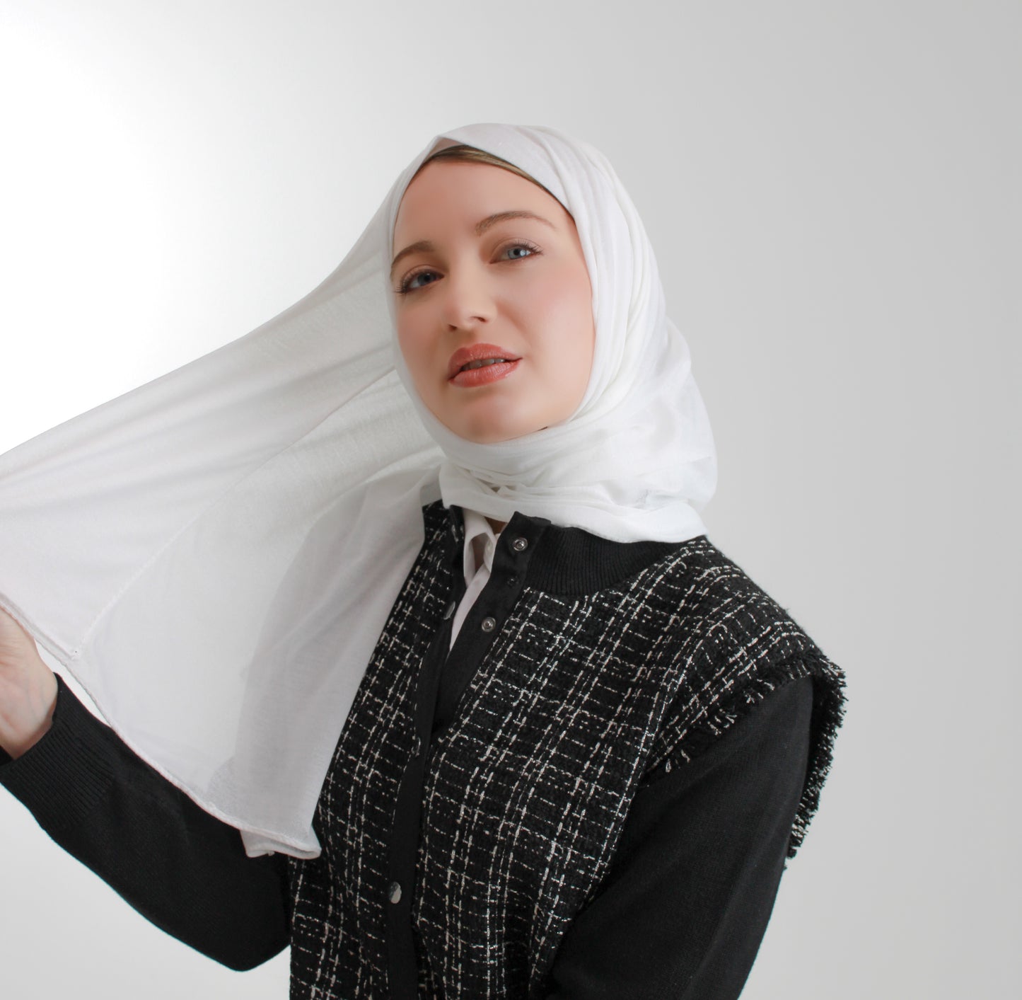 حجاب قطن تركي مع طباقي NEW Folded Turkish cotton (TABAGI)