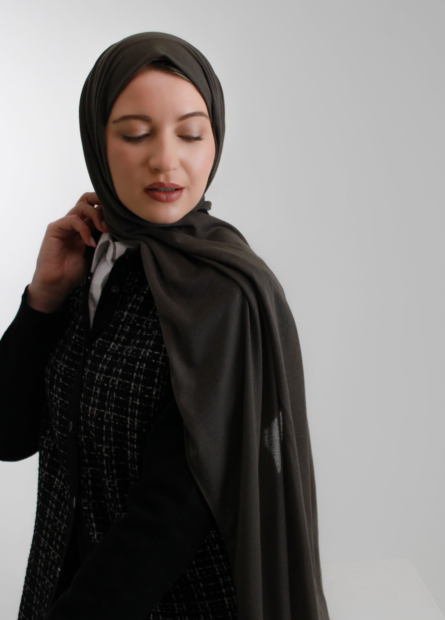 حجاب قطن تركي مع طباقي NEW Folded Turkish cotton (TABAGI)