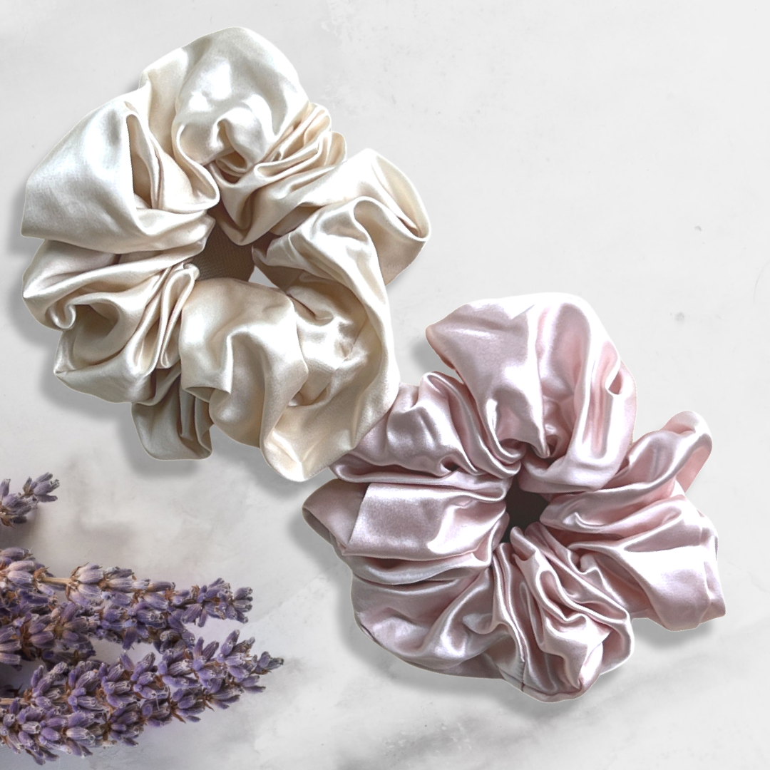 The Large Pure Silk Scrunchies